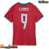 Camisa de Futebol Portugal Goncalo Ramos #9 Equipamento Principal Mulheres Mundo 2026 Manga Curta